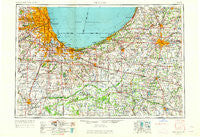 Chicago Illinois Historical topographic map, 1:250000 scale, 1 X 2 Degree, Year 1953