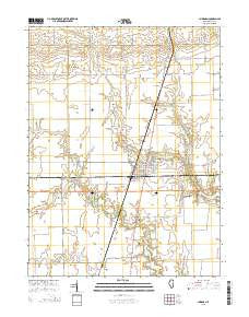 Chrisman Illinois Current topographic map, 1:24000 scale, 7.5 X 7.5 Minute, Year 2015