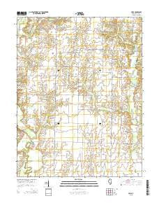 Crisp Illinois Current topographic map, 1:24000 scale, 7.5 X 7.5 Minute, Year 2015