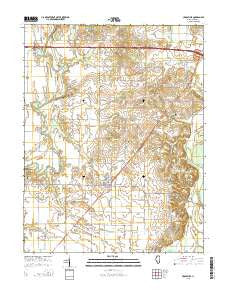 Crossville Illinois Current topographic map, 1:24000 scale, 7.5 X 7.5 Minute, Year 2015