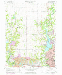 Danville NW Illinois Historical topographic map, 1:24000 scale, 7.5 X 7.5 Minute, Year 1966