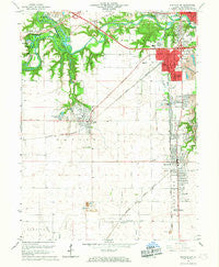 Danville SW Illinois Historical topographic map, 1:24000 scale, 7.5 X 7.5 Minute, Year 1966