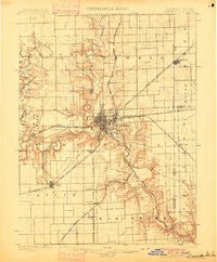 Danville Illinois Historical topographic map, 1:62500 scale, 15 X 15 Minute, Year 1900
