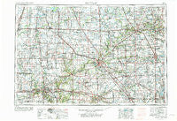 Danville Illinois Historical topographic map, 1:250000 scale, 1 X 2 Degree, Year 1953