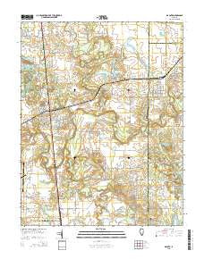 De Soto Illinois Current topographic map, 1:24000 scale, 7.5 X 7.5 Minute, Year 2015