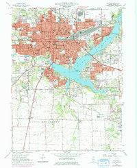 Decatur Illinois Historical topographic map, 1:24000 scale, 7.5 X 7.5 Minute, Year 1967