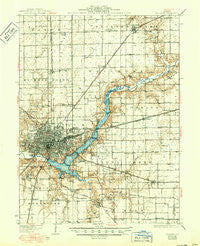 Decatur Illinois Historical topographic map, 1:62500 scale, 15 X 15 Minute, Year 1933