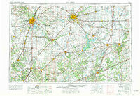 Decatur Illinois Historical topographic map, 1:250000 scale, 1 X 2 Degree, Year 1958