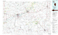 Dixon Illinois Historical topographic map, 1:100000 scale, 30 X 60 Minute, Year 1985