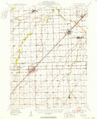 Dwight Illinois Historical topographic map, 1:62500 scale, 15 X 15 Minute, Year 1950