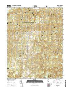Eddyville Illinois Current topographic map, 1:24000 scale, 7.5 X 7.5 Minute, Year 2015