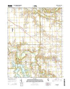 Edinburg Illinois Current topographic map, 1:24000 scale, 7.5 X 7.5 Minute, Year 2015
