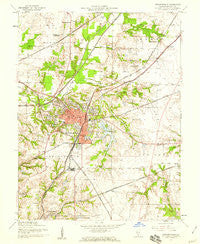 Edwardsville Illinois Historical topographic map, 1:24000 scale, 7.5 X 7.5 Minute, Year 1954