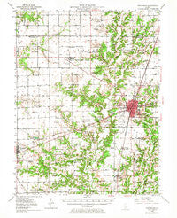 Effingham Illinois Historical topographic map, 1:62500 scale, 15 X 15 Minute, Year 1950