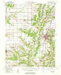 Effingham Illinois Historical topographic map, 1:62500 scale, 15 X 15 Minute, Year 1950