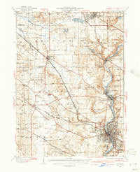 Elgin Illinois Historical topographic map, 1:62500 scale, 15 X 15 Minute, Year 1940