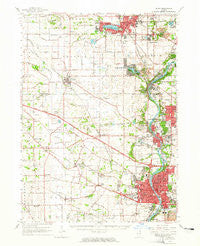 Elgin Illinois Historical topographic map, 1:62500 scale, 15 X 15 Minute, Year 1962