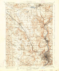 Elgin Illinois Historical topographic map, 1:62500 scale, 15 X 15 Minute, Year 1925