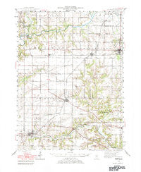 Elmwood Illinois Historical topographic map, 1:62500 scale, 15 X 15 Minute, Year 1944