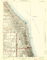 Evanston Illinois Historical topographic map, 1:24000 scale, 7.5 X 7.5 Minute, Year 1928