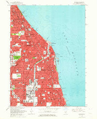 Evanston Illinois Historical topographic map, 1:24000 scale, 7.5 X 7.5 Minute, Year 1963