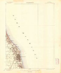 Evanston Illinois Historical topographic map, 1:62500 scale, 15 X 15 Minute, Year 1899