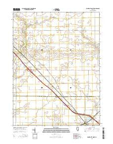 Farmer City North Illinois Current topographic map, 1:24000 scale, 7.5 X 7.5 Minute, Year 2015