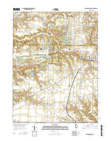 Farmington West Illinois Current topographic map, 1:24000 scale, 7.5 X 7.5 Minute, Year 2015