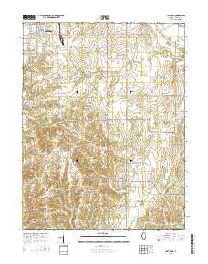Flat Rock Illinois Current topographic map, 1:24000 scale, 7.5 X 7.5 Minute, Year 2015