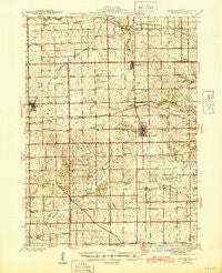 Forreston Illinois Historical topographic map, 1:62500 scale, 15 X 15 Minute, Year 1945