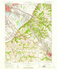 French Village Illinois Historical topographic map, 1:24000 scale, 7.5 X 7.5 Minute, Year 1954