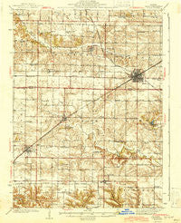 Galva Illinois Historical topographic map, 1:62500 scale, 15 X 15 Minute, Year 1944
