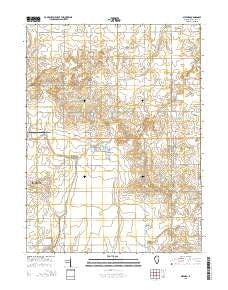 Gifford Illinois Current topographic map, 1:24000 scale, 7.5 X 7.5 Minute, Year 2015