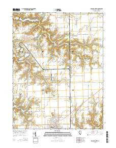 Gillespie North Illinois Current topographic map, 1:24000 scale, 7.5 X 7.5 Minute, Year 2015