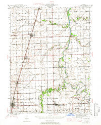 Gilman Illinois Historical topographic map, 1:62500 scale, 15 X 15 Minute, Year 1944