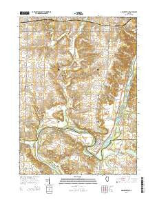 Grand Detour Illinois Current topographic map, 1:24000 scale, 7.5 X 7.5 Minute, Year 2015