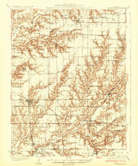 Greenfield Illinois Historical topographic map, 1:62500 scale, 15 X 15 Minute, Year 1932