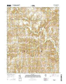 Harmony Illinois Current topographic map, 1:24000 scale, 7.5 X 7.5 Minute, Year 2015