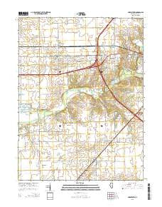 Harristown Illinois Current topographic map, 1:24000 scale, 7.5 X 7.5 Minute, Year 2015