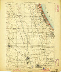 Highwood Illinois Historical topographic map, 1:62500 scale, 15 X 15 Minute, Year 1900