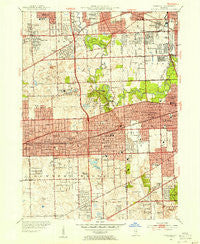 Hinsdale Illinois Historical topographic map, 1:24000 scale, 7.5 X 7.5 Minute, Year 1953