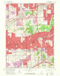 Hinsdale Illinois Historical topographic map, 1:24000 scale, 7.5 X 7.5 Minute, Year 1963