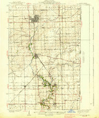 Hoopeston Illinois Historical topographic map, 1:62500 scale, 15 X 15 Minute, Year 1938