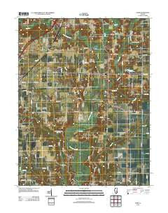 Hord Illinois Historical topographic map, 1:24000 scale, 7.5 X 7.5 Minute, Year 2012