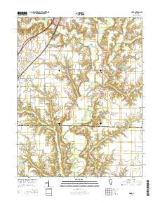 Hord Illinois Current topographic map, 1:24000 scale, 7.5 X 7.5 Minute, Year 2015