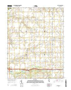 Hoyleton Illinois Current topographic map, 1:24000 scale, 7.5 X 7.5 Minute, Year 2015