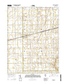 Ivesdale Illinois Current topographic map, 1:24000 scale, 7.5 X 7.5 Minute, Year 2015