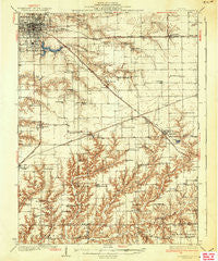 Jacksonville Illinois Historical topographic map, 1:62500 scale, 15 X 15 Minute, Year 1937