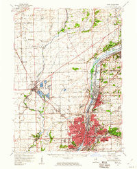 Joliet Illinois Historical topographic map, 1:62500 scale, 15 X 15 Minute, Year 1954