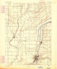 Joliet Illinois Historical topographic map, 1:62500 scale, 15 X 15 Minute, Year 1892
